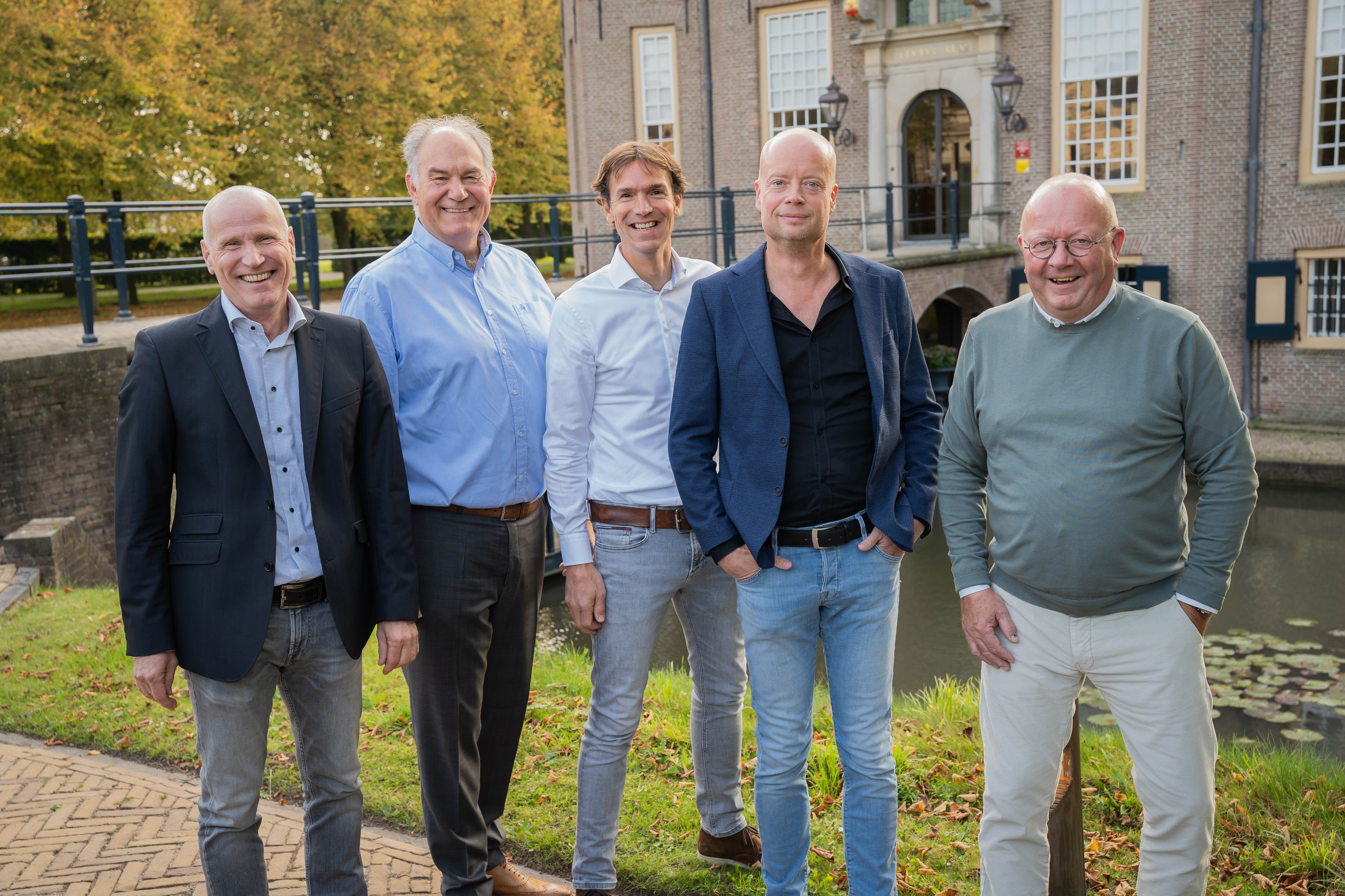 Vlnr Hans Roegiers Ralph van Helden Rogier Kuijpers Frans Kemper Patrick van den Hoven